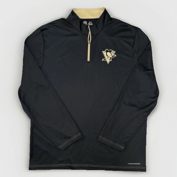 Majestic Thermabase Pittsburgh Penguins NHL
1/4 Zip LA Shirt Black Mens Size XL - Picture 6 of 7